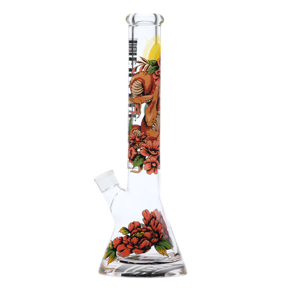 Castle Glass 16" 9mm Serpent Beaker Bong