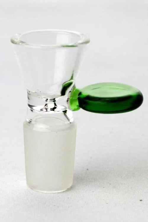 Glass Bowl 14mm with Round Coloured Handle