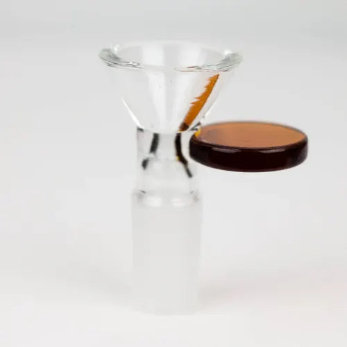 Glass Bowl 14mm with Round Coloured Handle