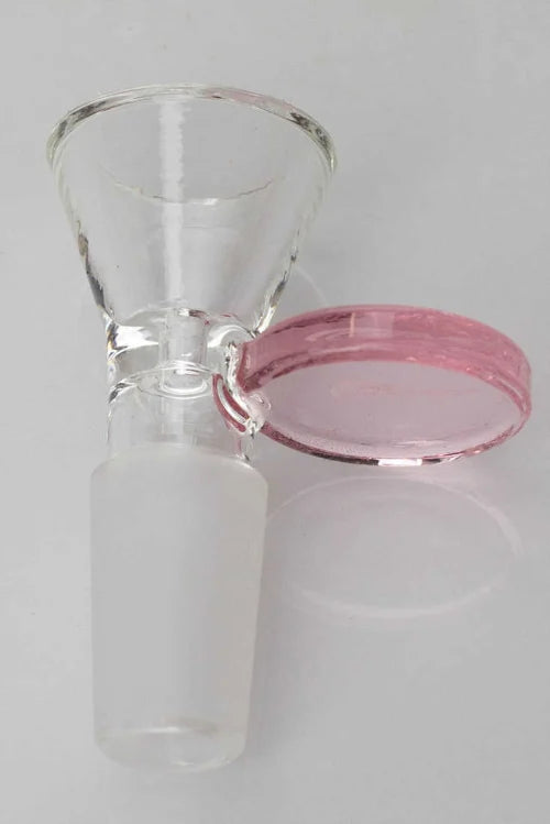 Glass Bowl 14mm with Round Coloured Handle