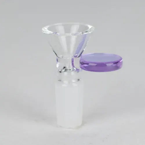Glass Bowl 14mm with Round Coloured Handle