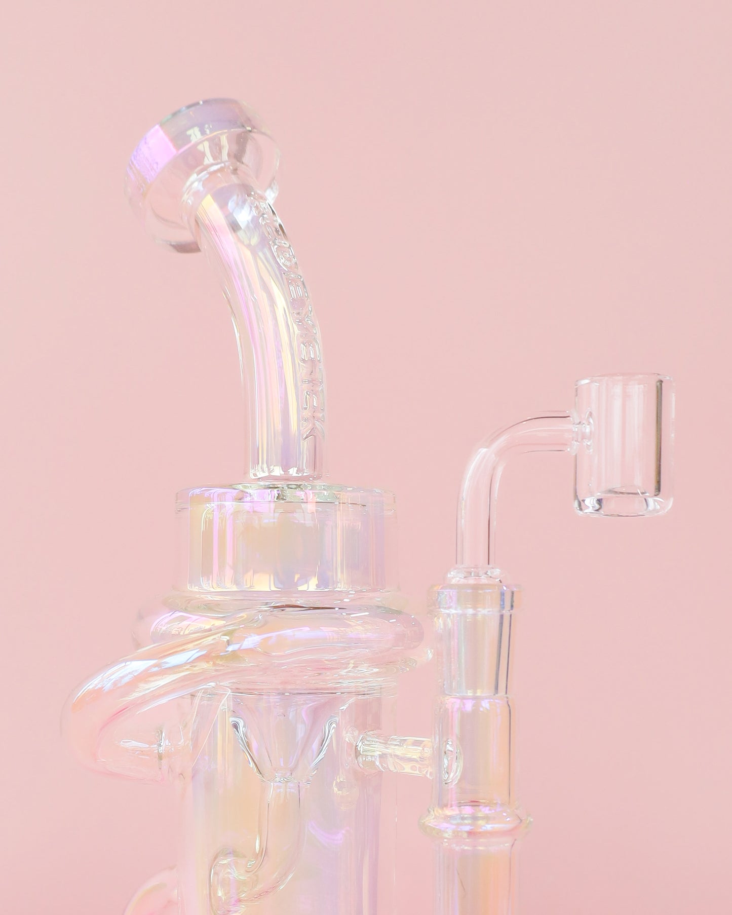 Red Eye Tek® Glitch Klein Recycler Rig – Metallic Rainbow (9.5")