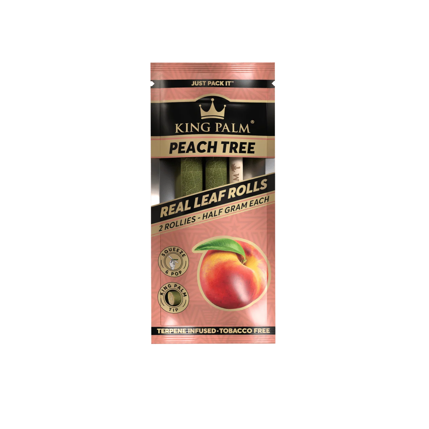 King Palm Flavoured Leaf Rolls - Rollie (2-Pack) - Peach Tree