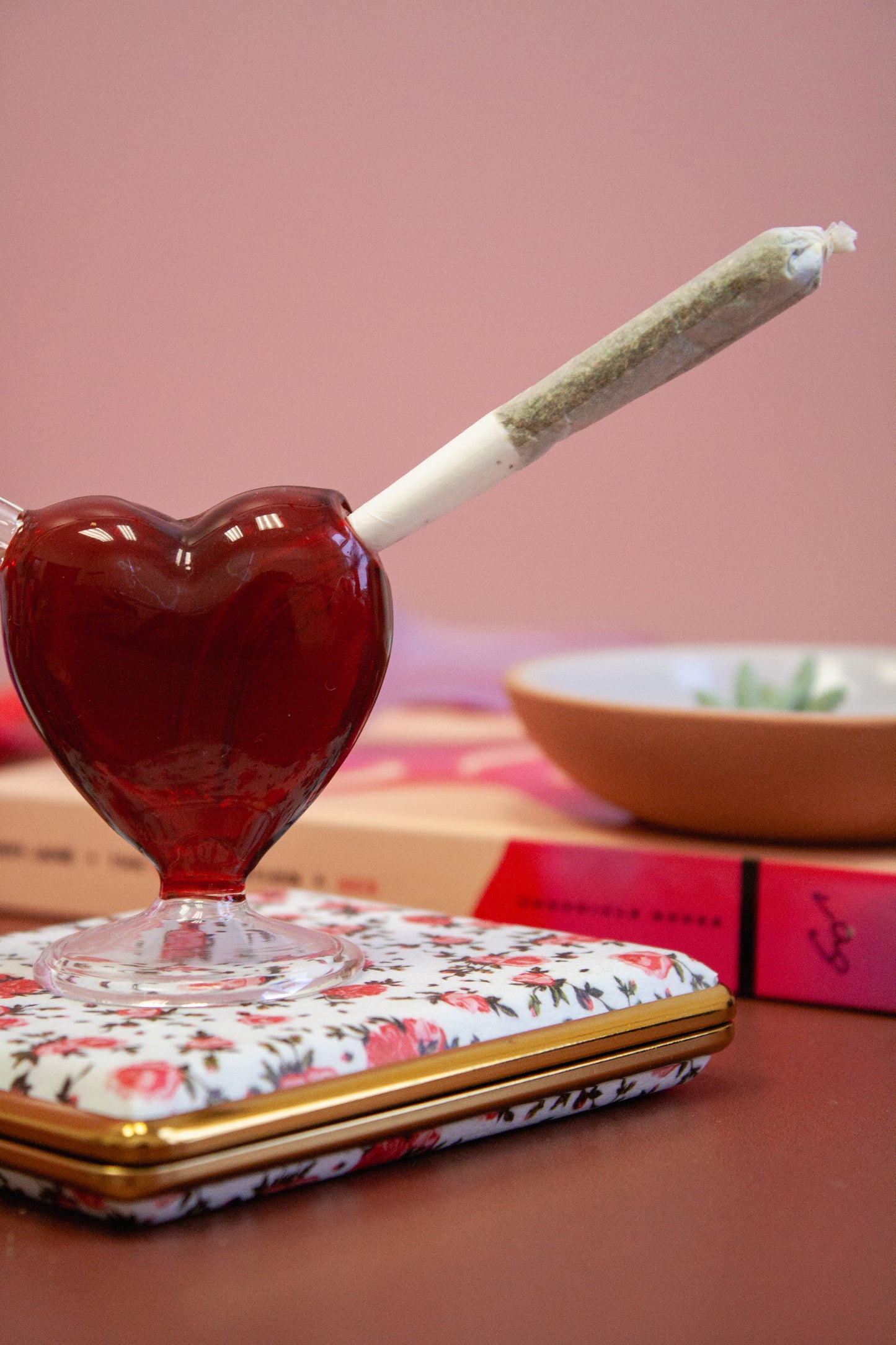 Heart Glass Joint Bubbler