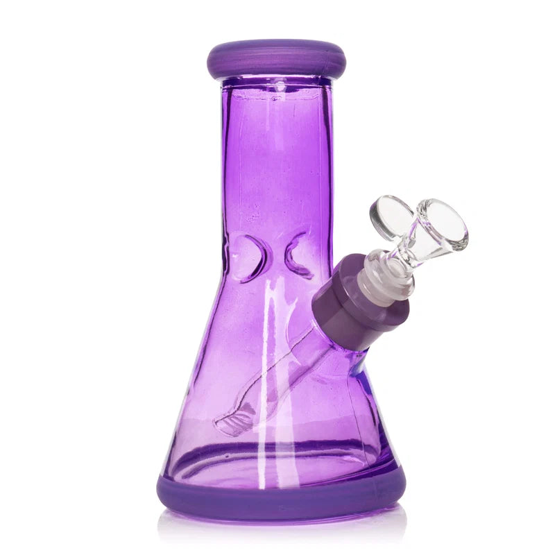 8" 7mm Clear Glass Bong