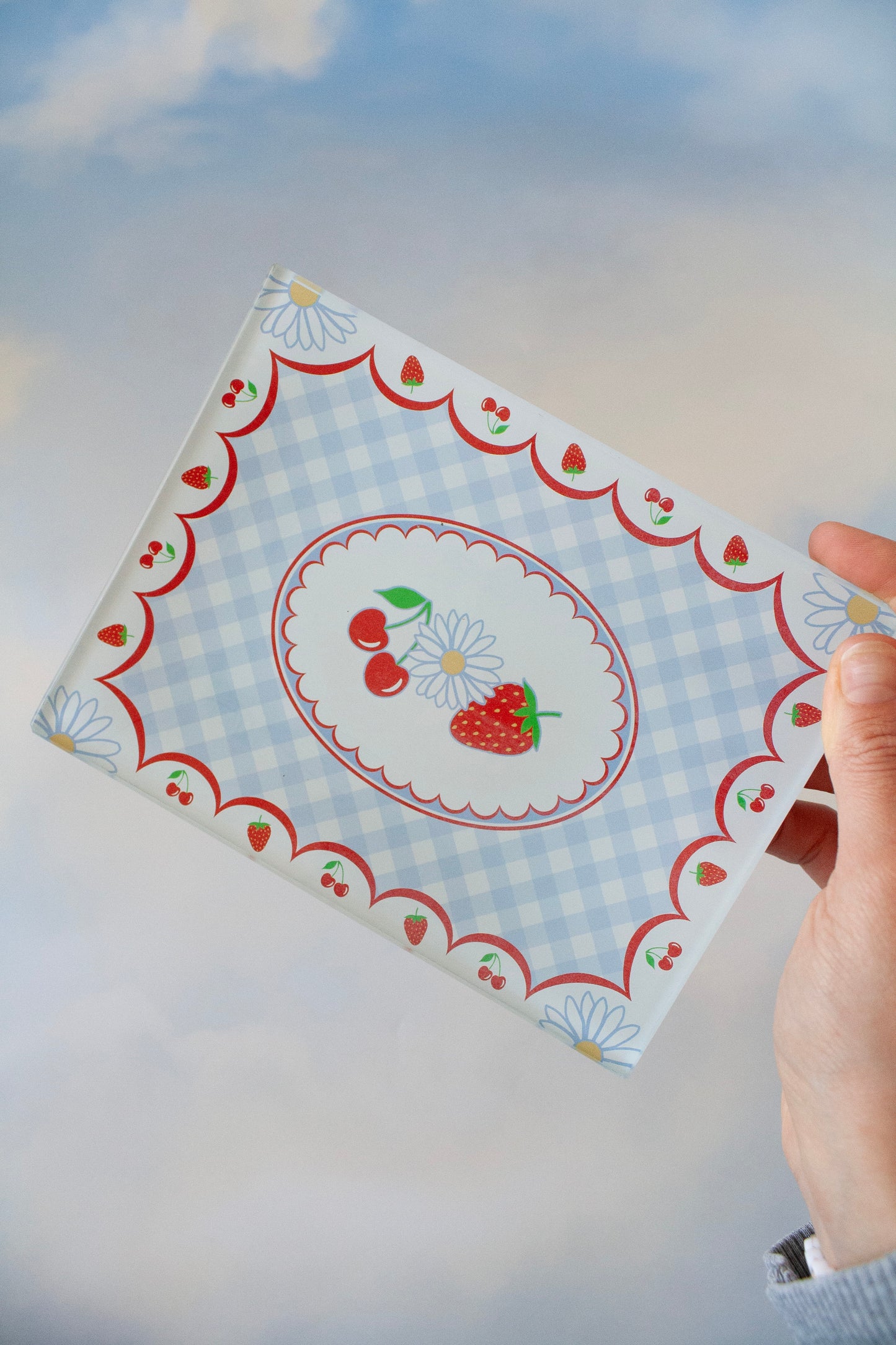 Picnic Rolling Tray (unbreakable glass) / Canna Style