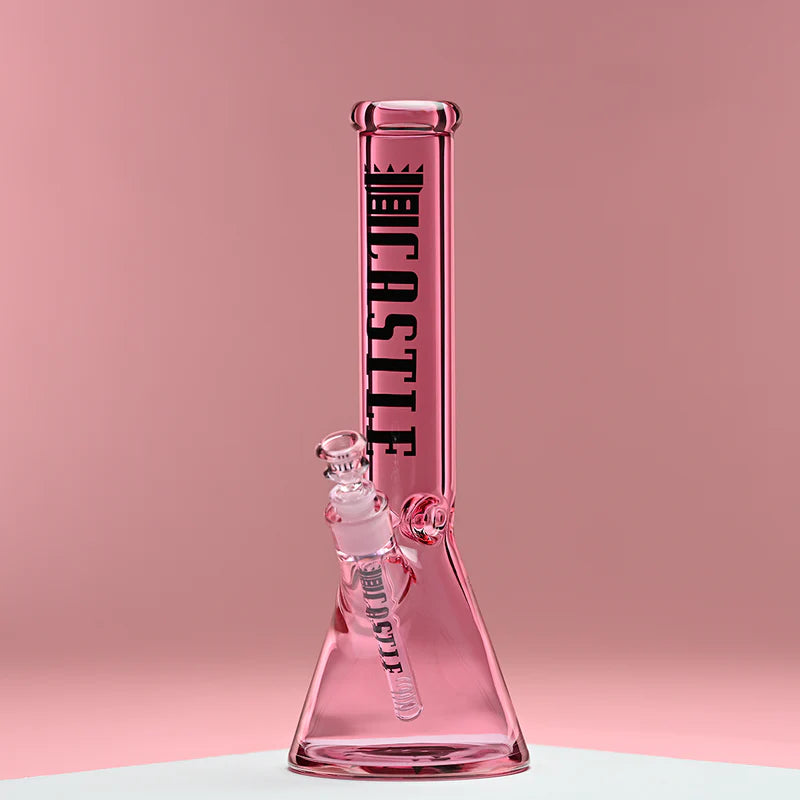Electroplated Bong (14inch Tall + 7mm Thick Glass) - Castle Glass