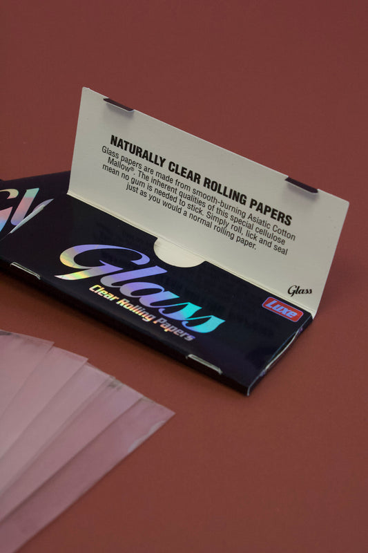 Clear Cellulose Rolling Papers / Glass