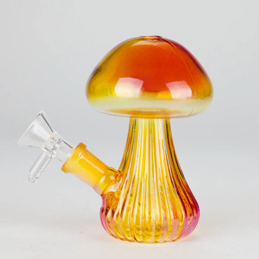 Shroom Bloom Iridescent Glass Bong – 4.5”