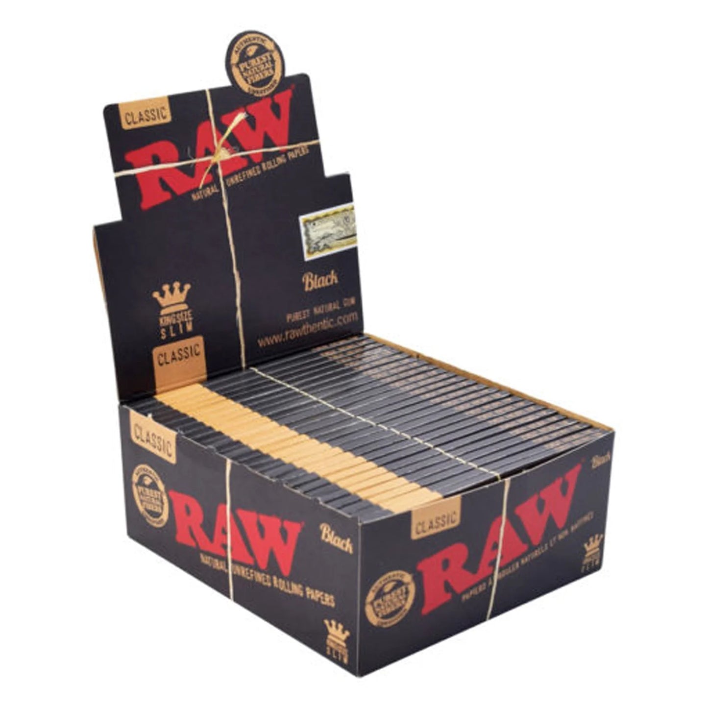 RAW Black King Size Slim Rolling Papers