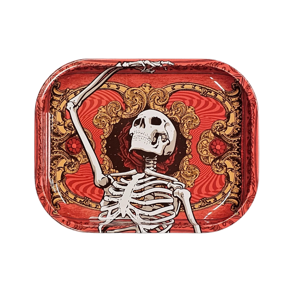Grateful Dead Skeleton Metal Rolling Tray - Blazy Susan