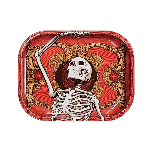 Grateful Dead Skeleton Metal Rolling Tray - Blazy Susan