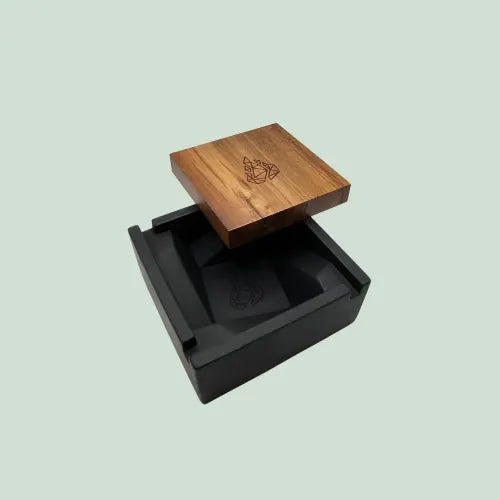 Concrete and Walnut Lid Ashtray/BRNT Designs/Briq