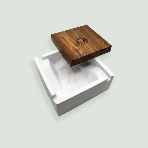 Concrete and Walnut Lid Ashtray/BRNT Designs/Briq