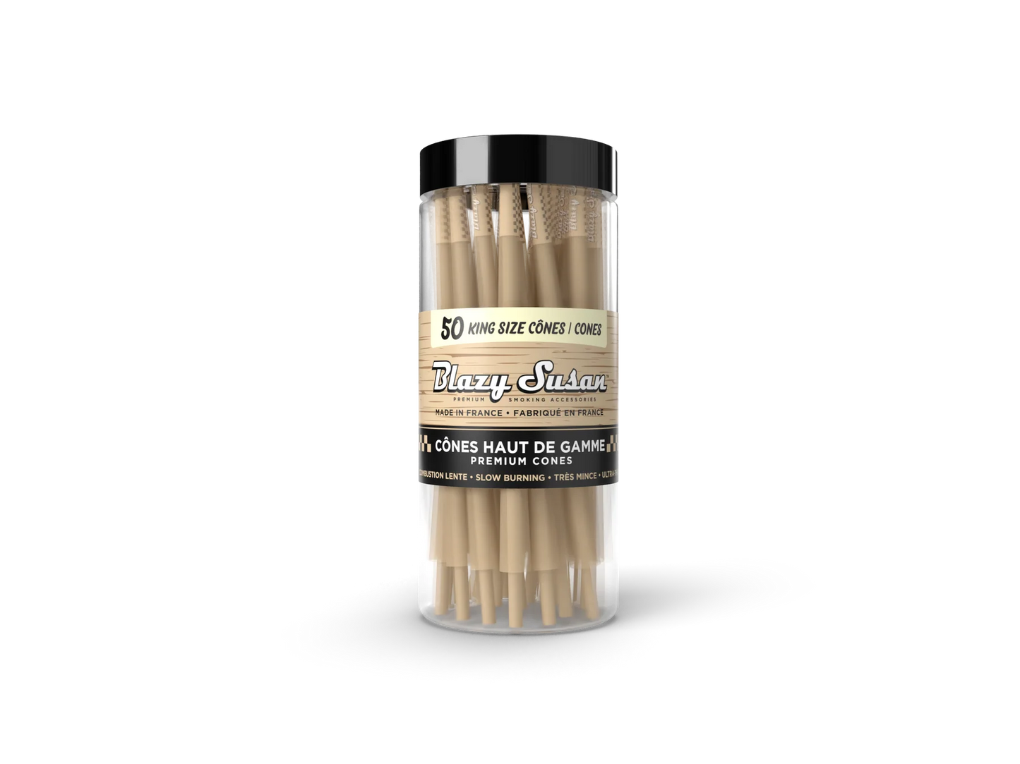 Blazy Susan Unbleached King Size Cones 50pk