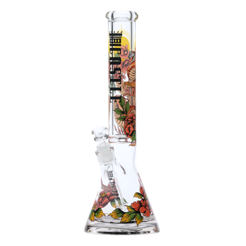 Castle Glass 16" 9mm Serpent Beaker Bong
