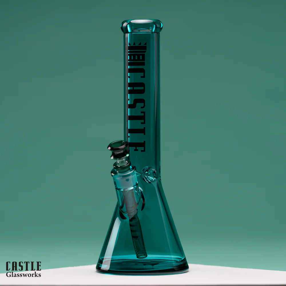 Electroplated Bong (14inch Tall + 7mm Thick Glass) - Castle Glass