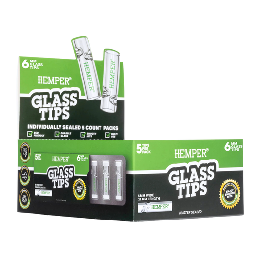 Hemper Glass Filter Tips 6mm / 5-Pack