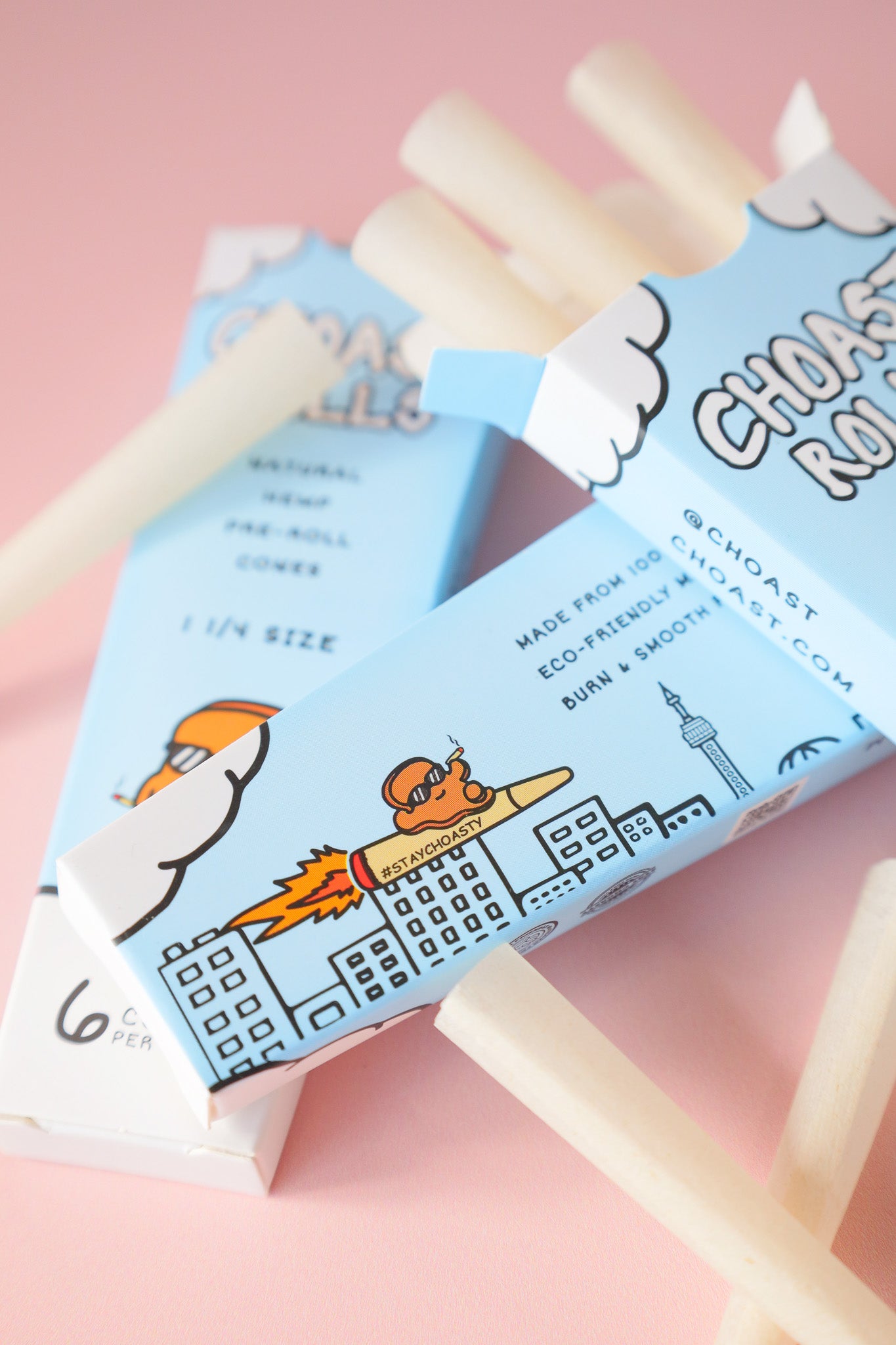 6 Pack 1 1/4 Hemp Cones | Choast Rolls