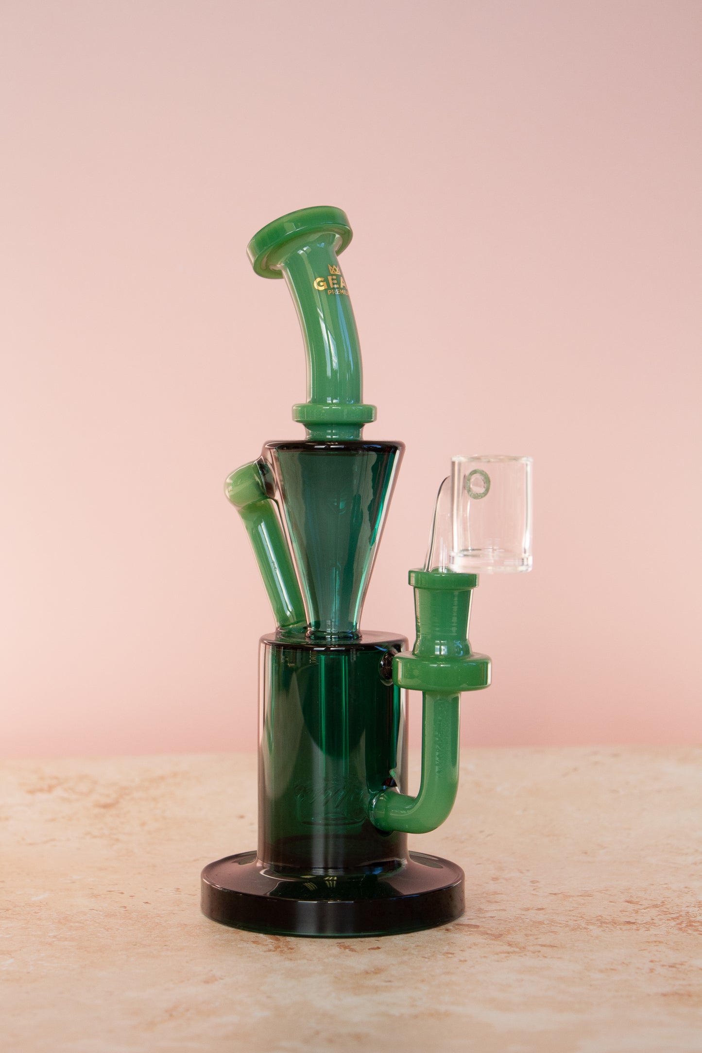 Green 9" Drift Concentrate Recycler Dab Rig