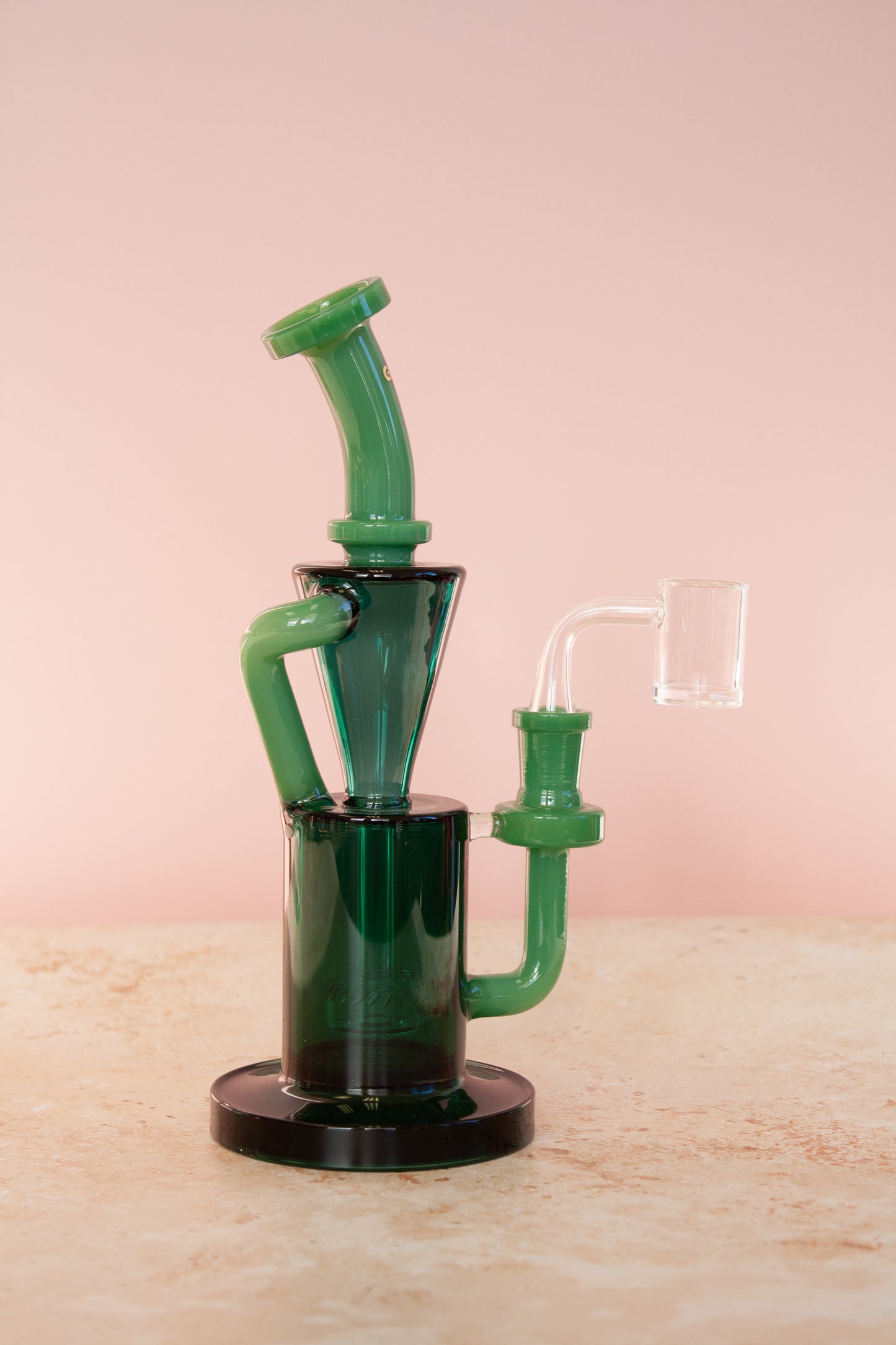 Green 9" Drift Concentrate Recycler Dab Rig