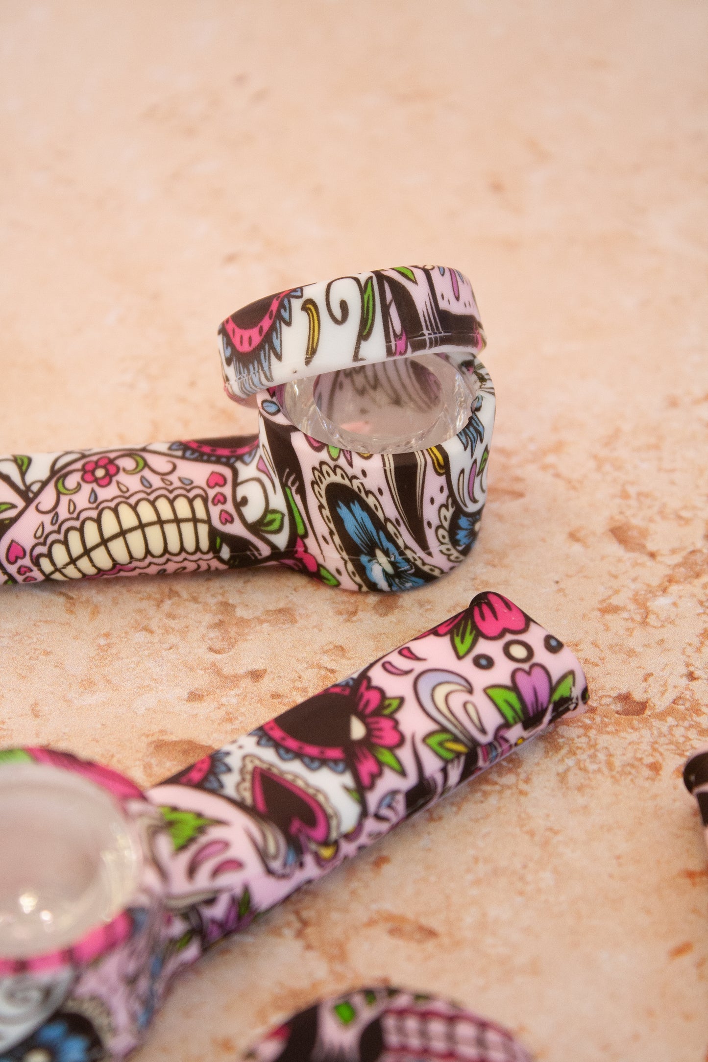 Sugar Skull Silicone Handpipe