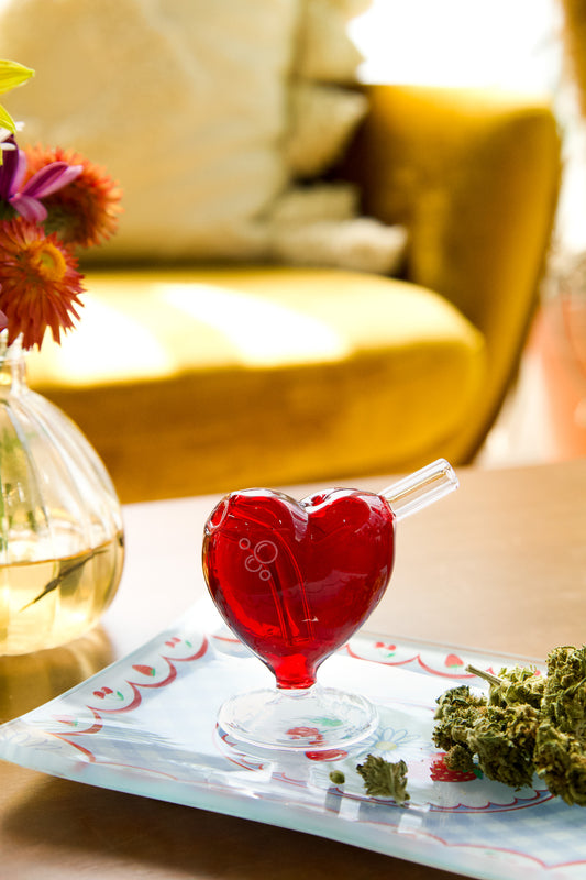 Heart Glass Joint Bubbler