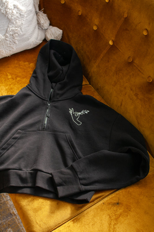 P&L Logo Cropped 1/2 Zip Hoodie