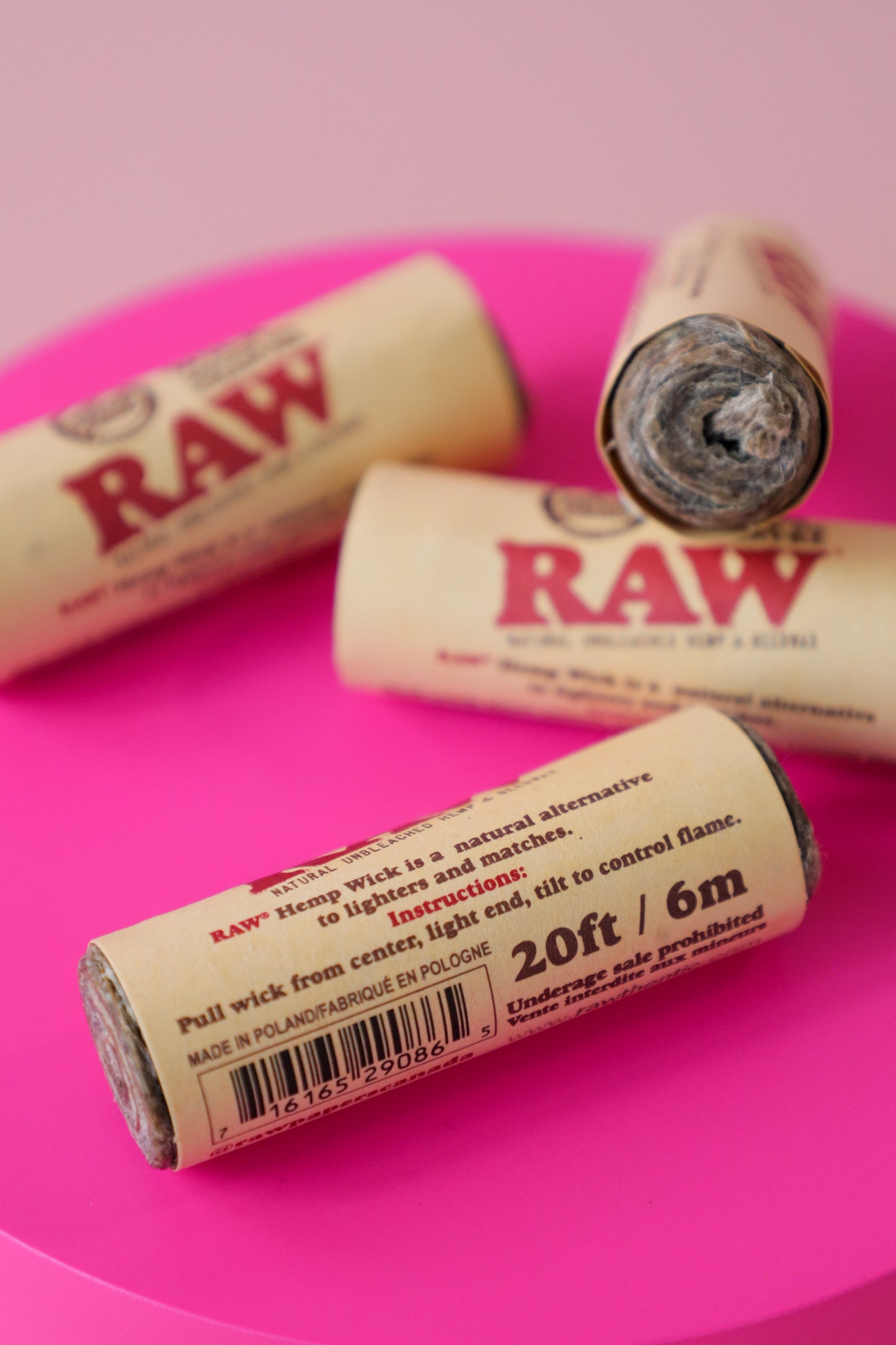 RAW Hemp Wick - 20ft