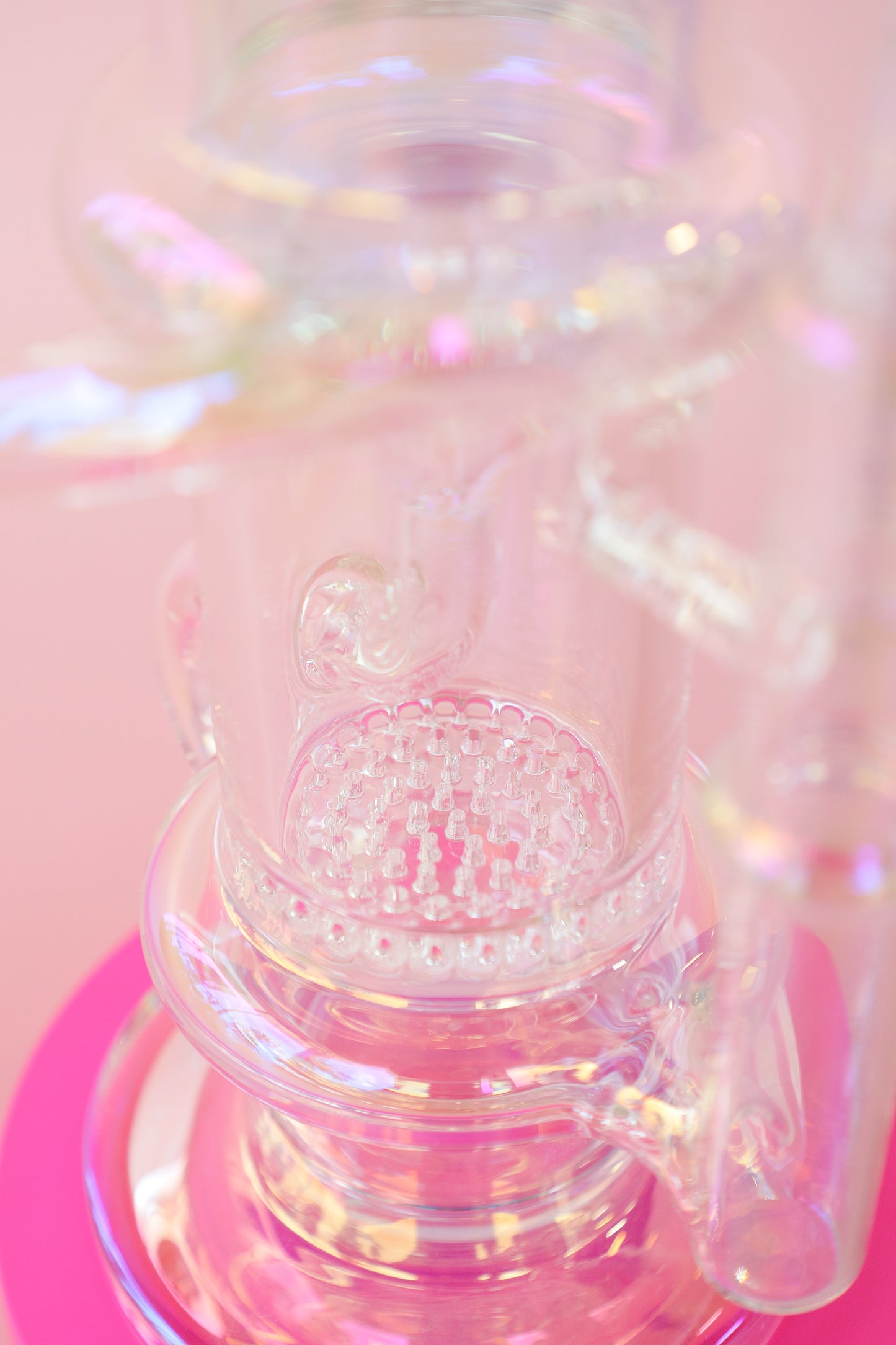 Red Eye Tek® Glitch Klein Recycler Rig – Metallic Rainbow (9.5")