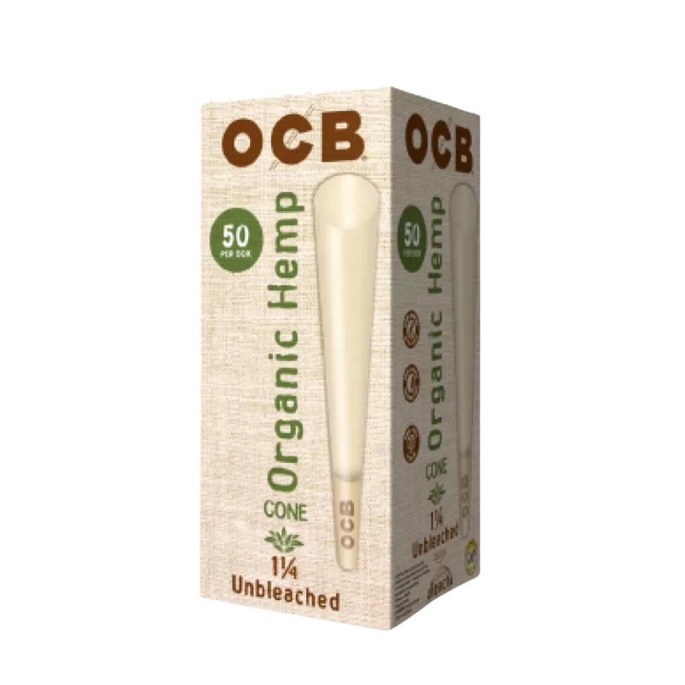 OCB 50 pack Organic Hemp 1 1/4 cones