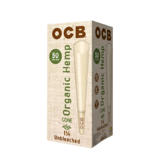 OCB 50 pack Organic Hemp 1 1/4 cones