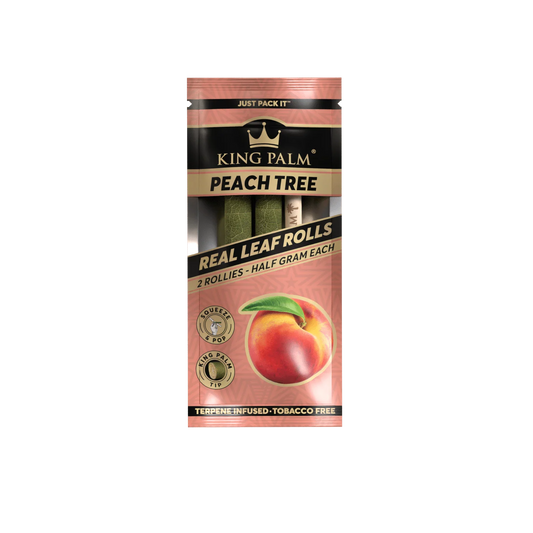 King Palm Flavoured Leaf Rolls - Rollie (2-Pack) - Peach Tree