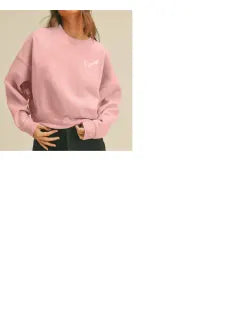 Pink P+L logo Cropped Sweatshirt