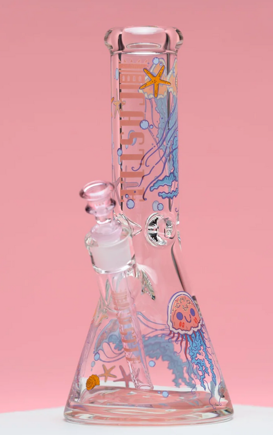 Jelly Fish Bong by Castle Glassworks