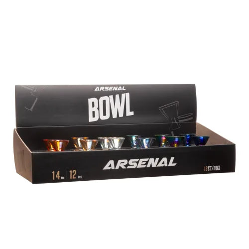 Arsenal 14mm CROWN Glass Bowl (Assorted Colours)