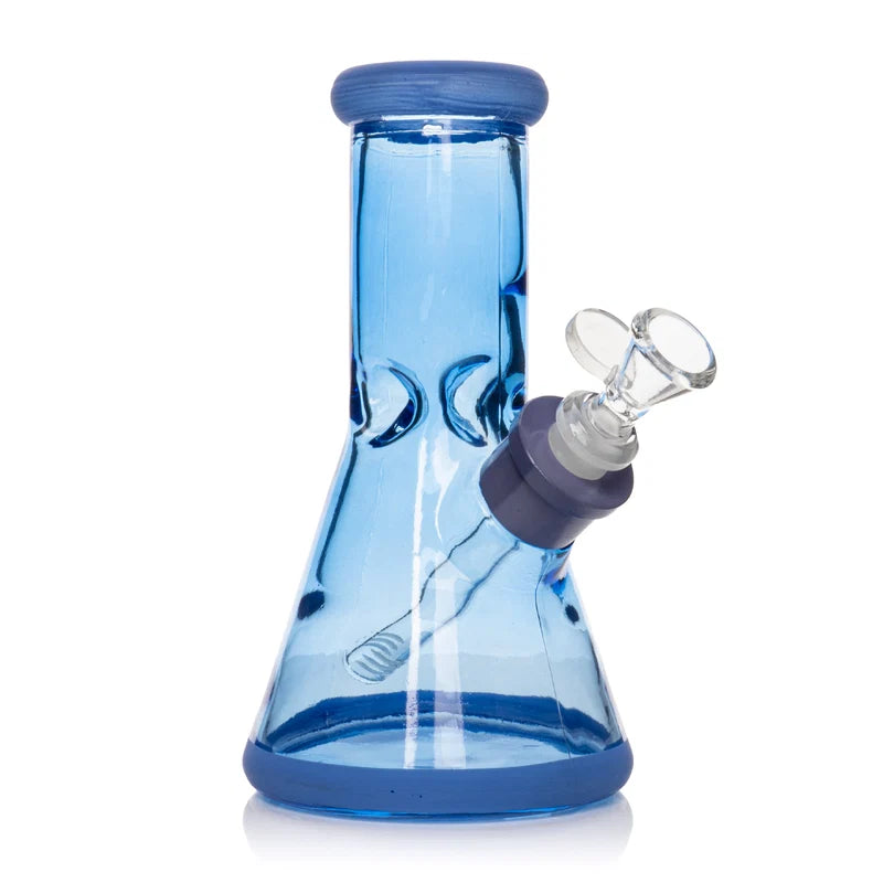 8" 7mm Clear Glass Bong