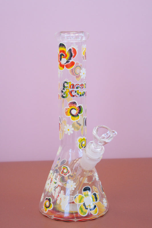 Tie Dye Glow-in-the-Dark Bong (10") / Cheech & Chong Glass
