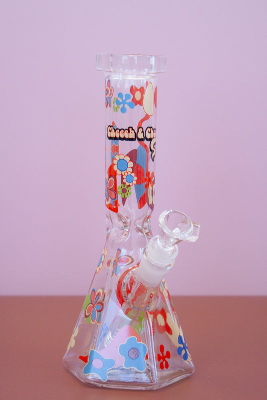 Power to the Flower Bong (10") / Cheech & Chong Glass