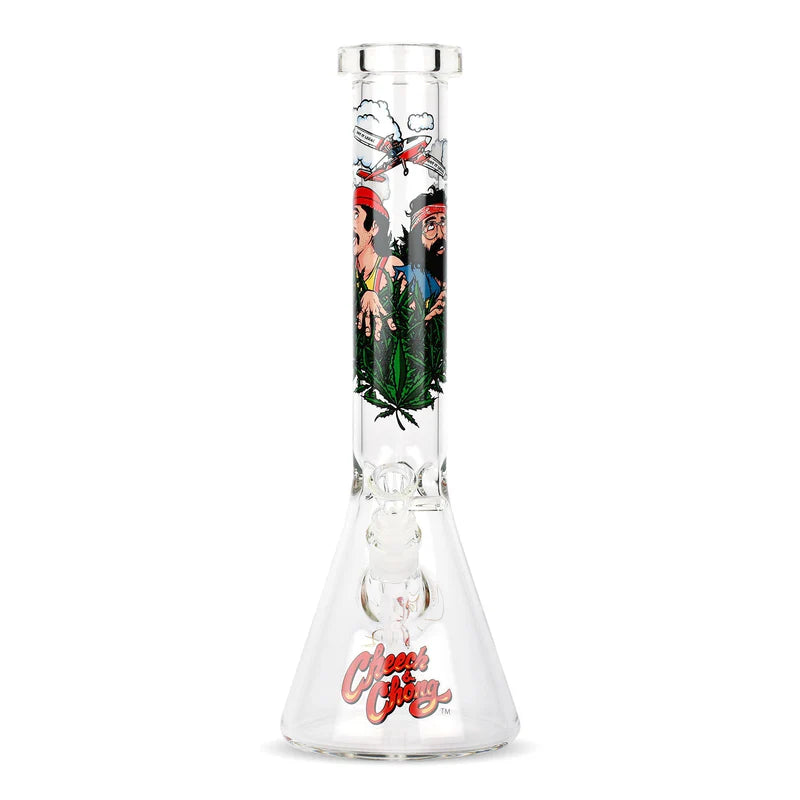 15" Fields of Green Beaker Tube / Cheech and Chong Glass