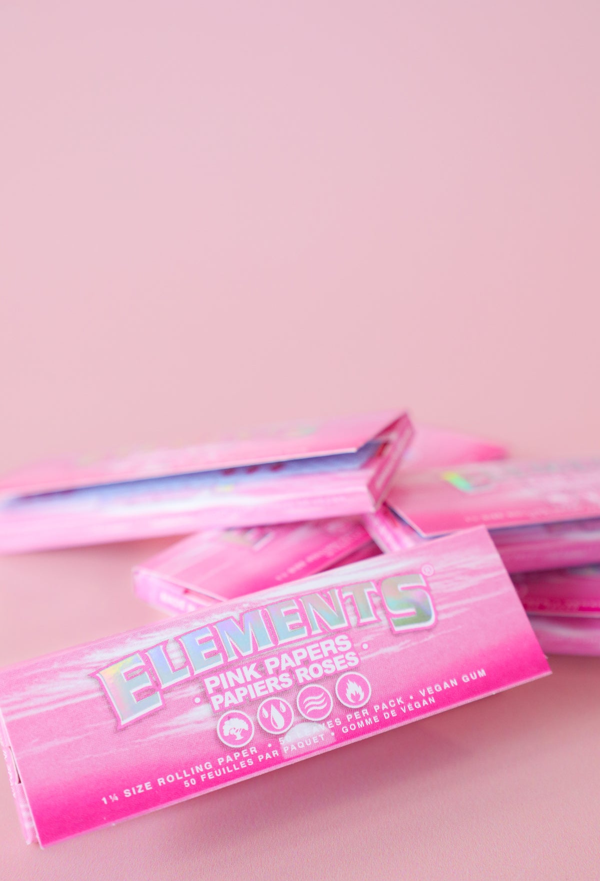 Elements Pink 1 1/4 Rolling Papers