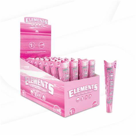 Elements Ultra Thin Pink Cones 1 1/4 (6pk)