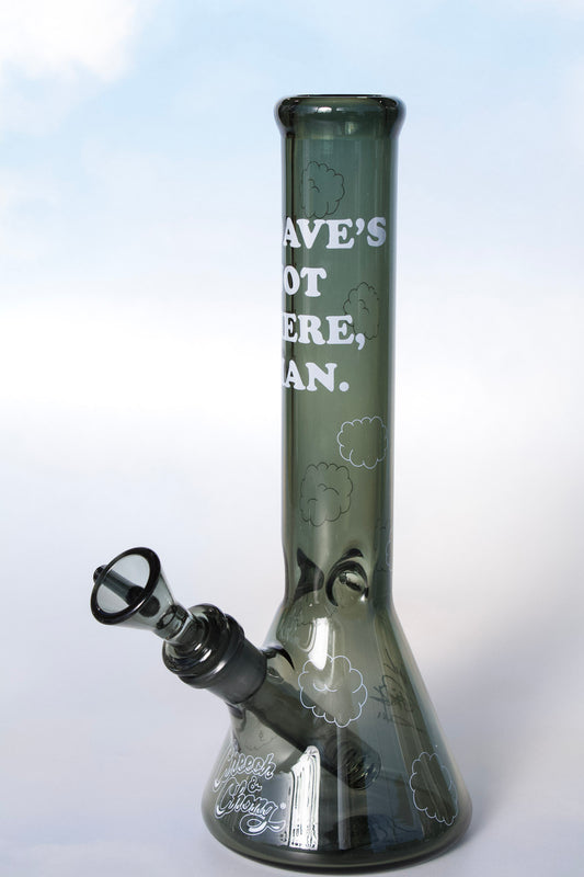 10" Dave's Not Here Beaker Bong / Cheech and Chong Glass