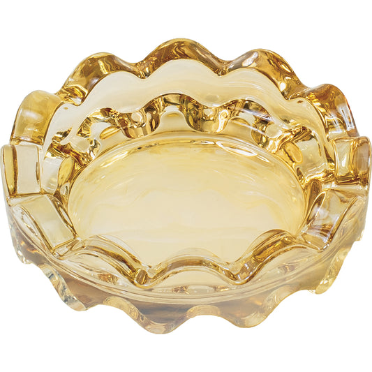 Iridescent Wave Glass Ashtray / Fujima