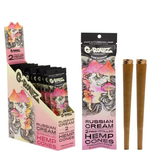 G-Rollz x Russian Cream Flavoured Hemp Cones (2 pack)