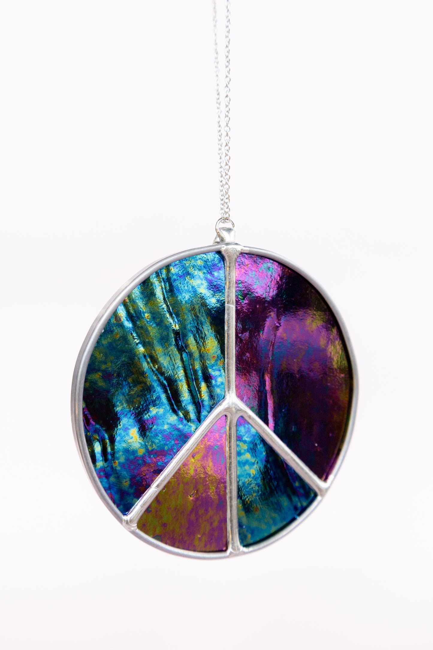 Stained Glass Peace Sign (Assorted) - Next Door Stained Glass