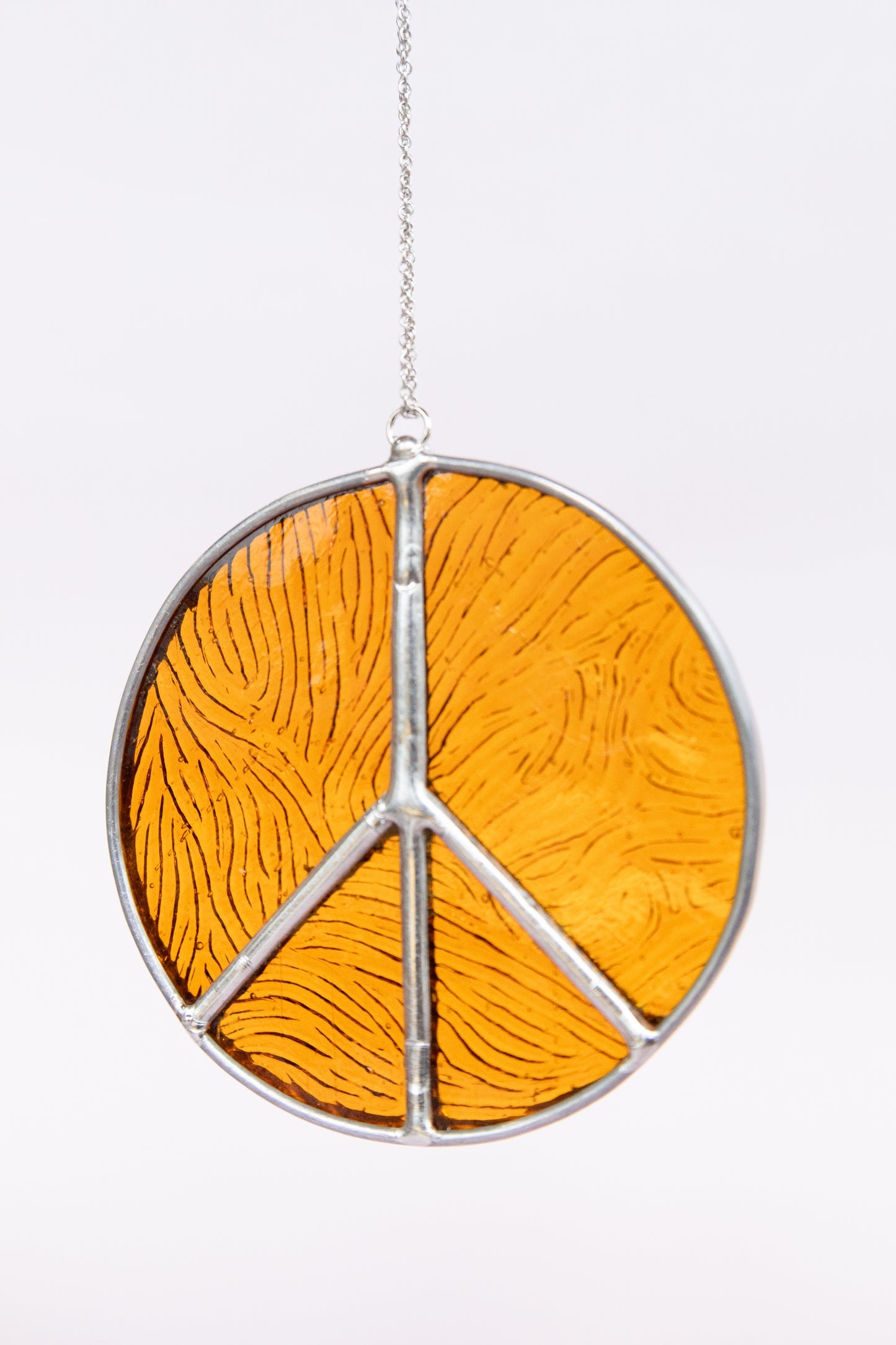 Stained Glass Peace Sign (Assorted) - Next Door Stained Glass