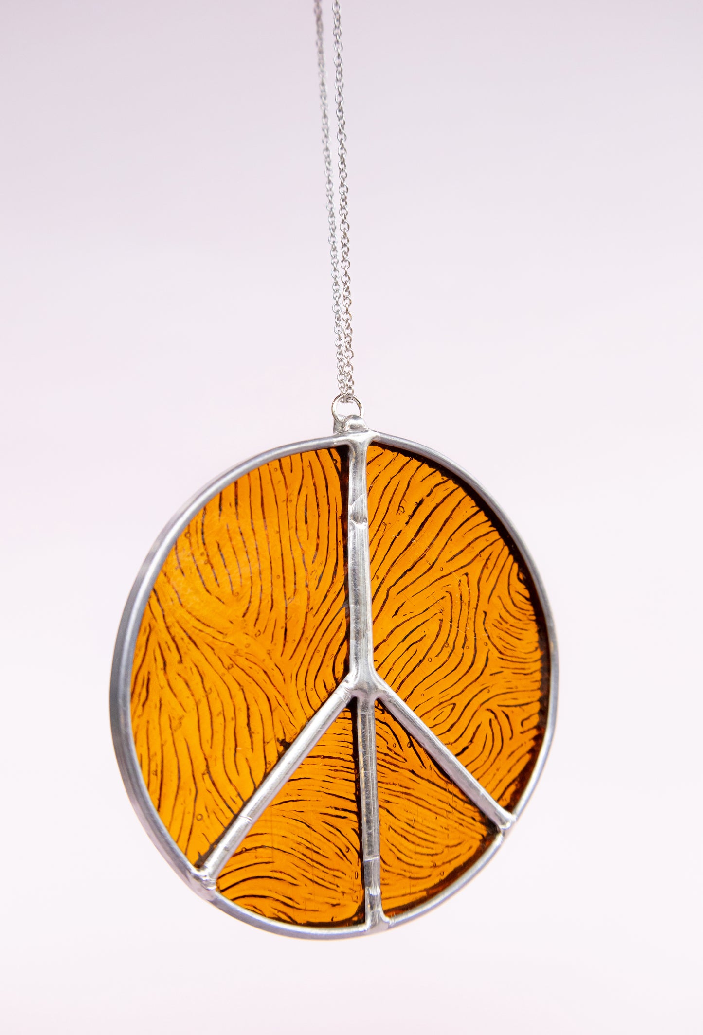 Stained Glass Peace Sign (Assorted) - Next Door Stained Glass