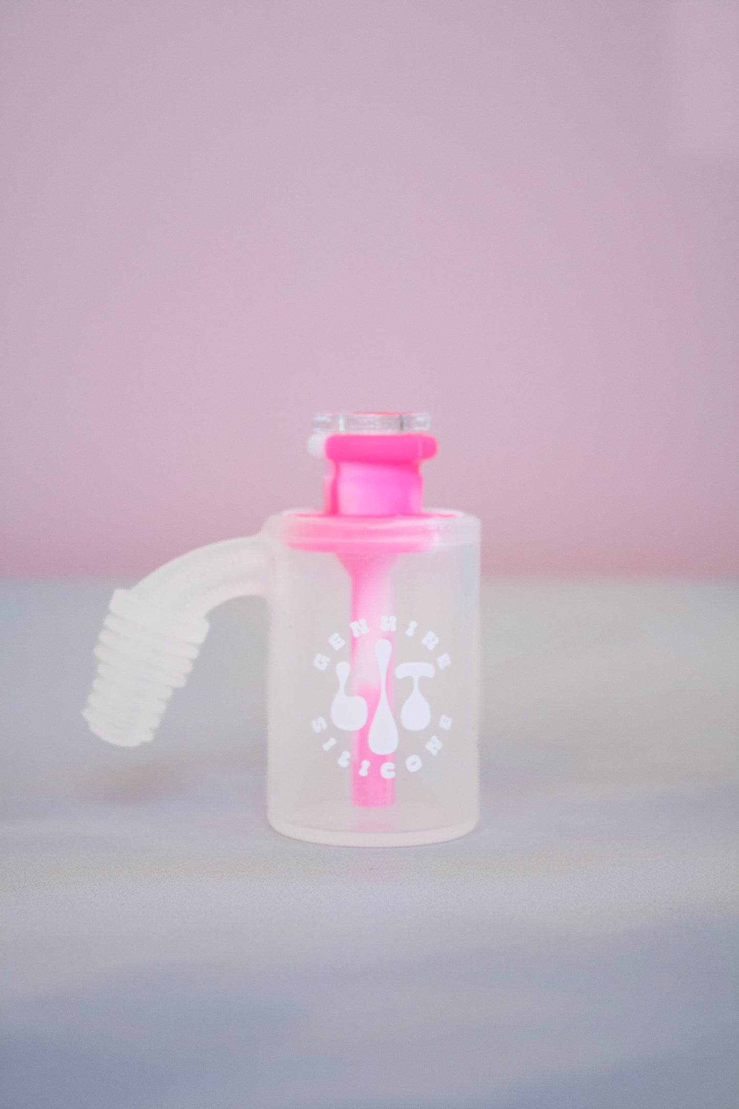 Silicone 3" Ash Catcher Pink & White