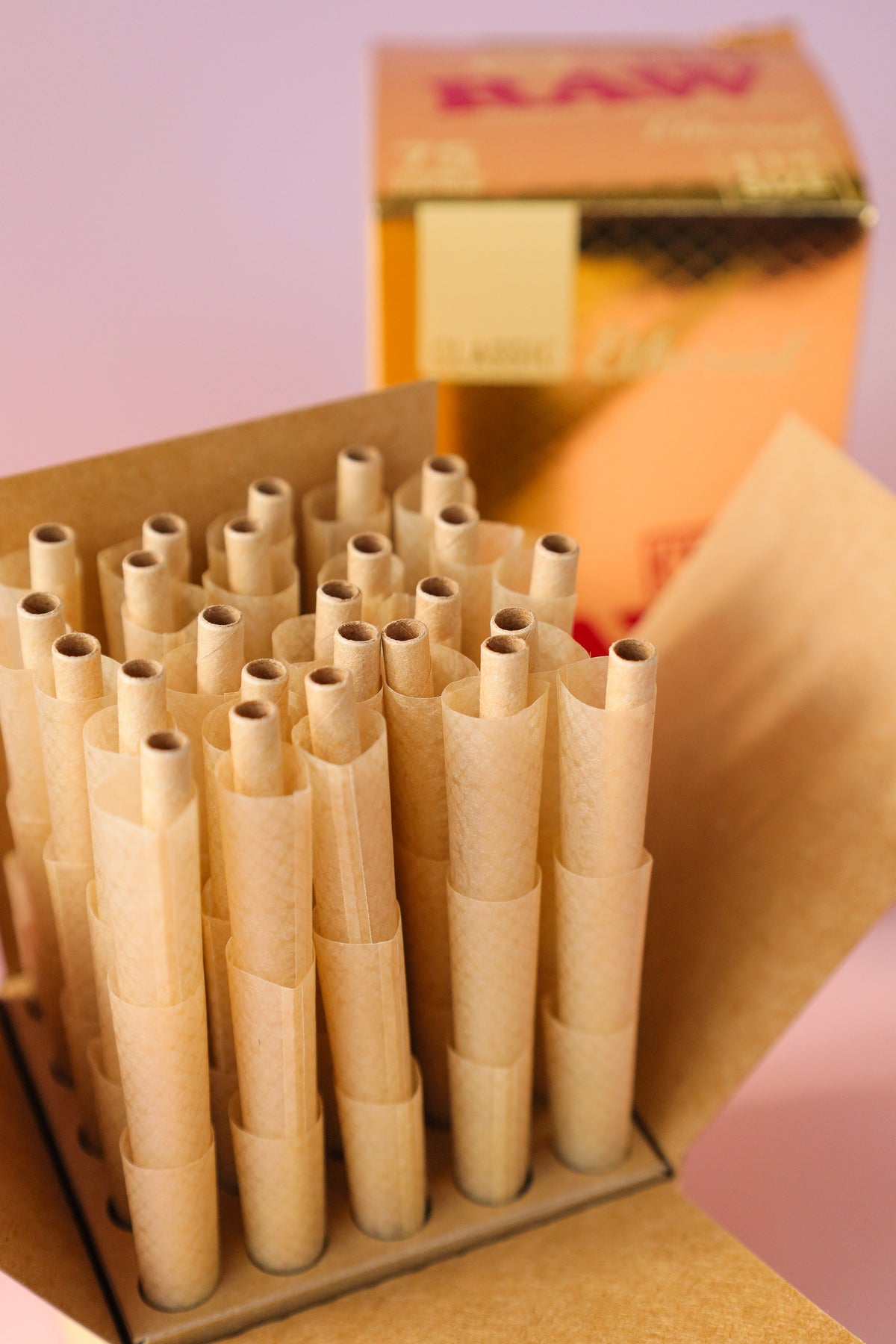 RAW Ethereal 1 1/4 Pre-Rolled Cones (75 Pack)